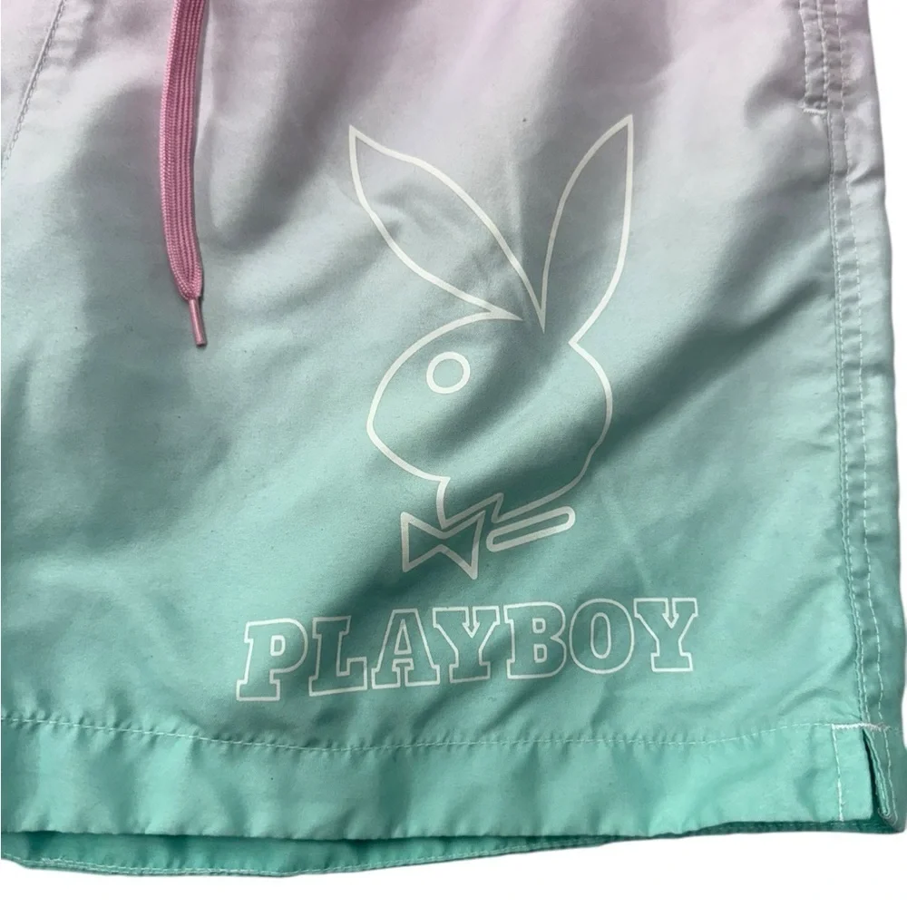 Men’s PLAYBOY Pastel Ombre swim trunks. Size Large